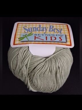 NWT Reynolds Sunday Best Kids Green Cotton Blend Crafting Crochet Knit Yarn